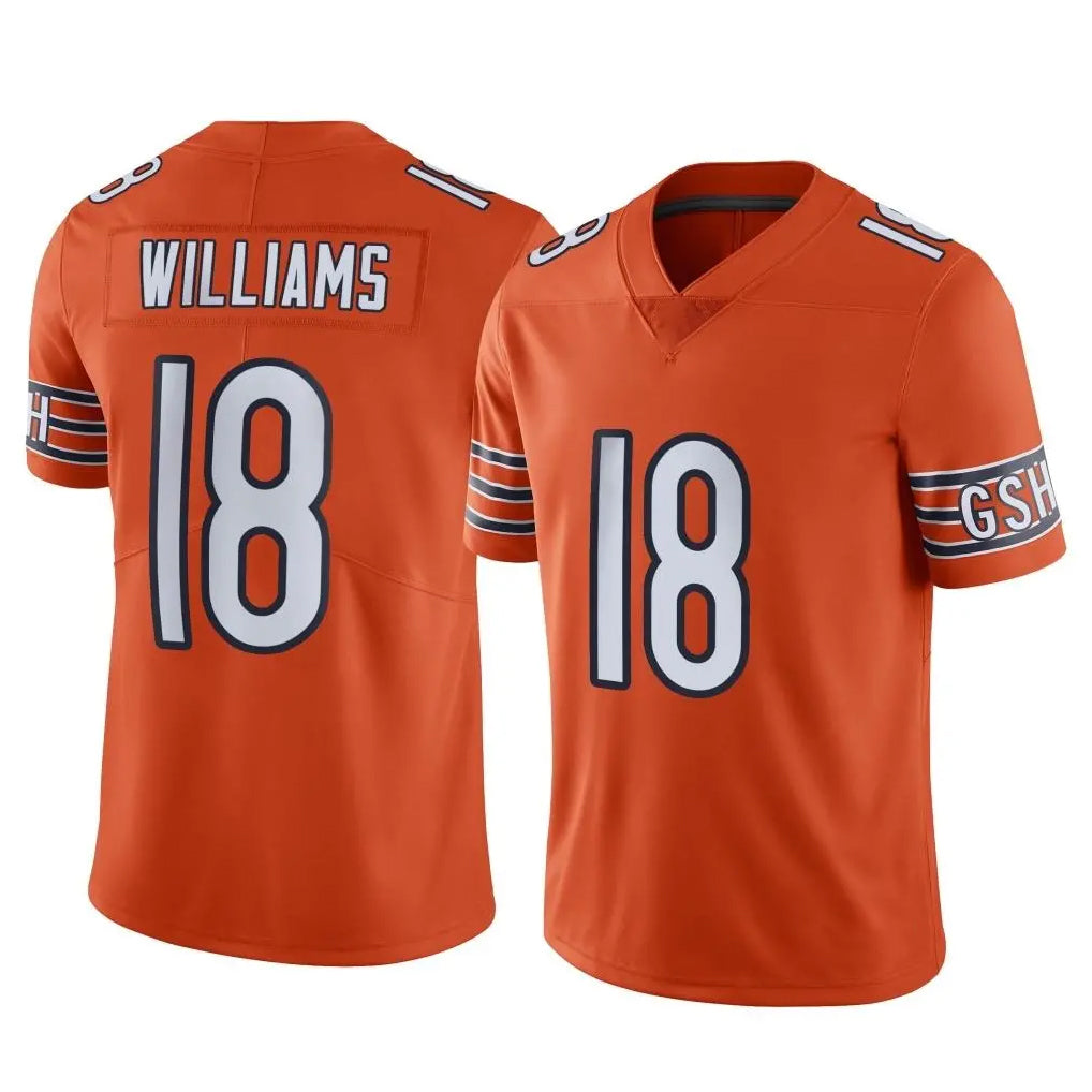 tocy C.Bears #18 Caleb Williams Player Orange Alternate Vapor Limited Home Game Stitched Jerseys