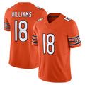 tocy C.Bears #18 Caleb Williams Player Orange Vapor F.U.S.E. Limited Home Game Stitched Jerseys