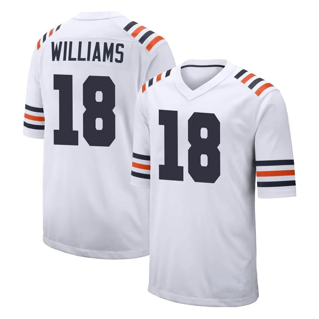 tocy C.Bears #18 Caleb Williams Player White Classic Home Game Stitched Jerseys