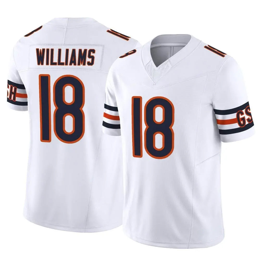 tocy C.Bears #18 Caleb Williams Player White Vapor F.U.S.E. Limited Home Game Stitched Jerseys