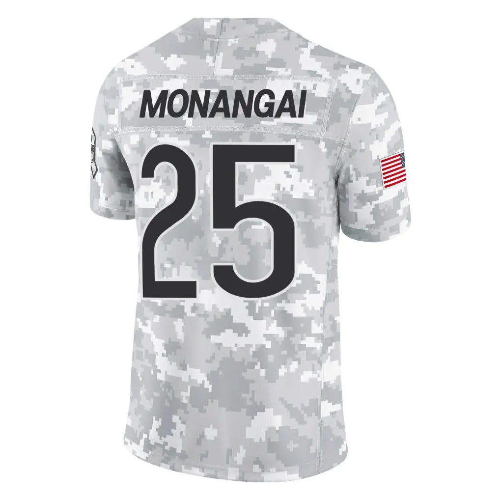 tocy C.Bears #25 Kyle Monangai Player Arctic Camo Salute to Service Limited Stitched Jerseys