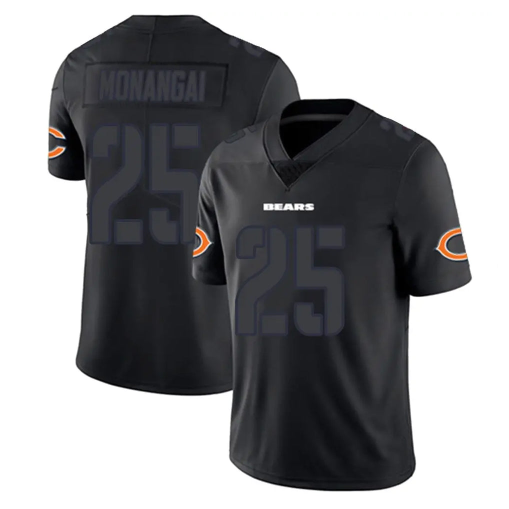 tocy C.Bears #25 Kyle Monangai Player Black Impact Limited Game Stitched Jerseys