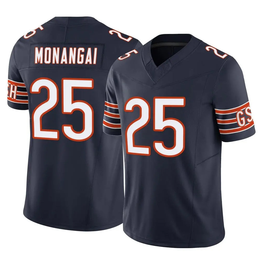 tocy C.Bears #25 Kyle Monangai Player Navy Vapor F.U.S.E. Limited Home Game Stitched Jerseys