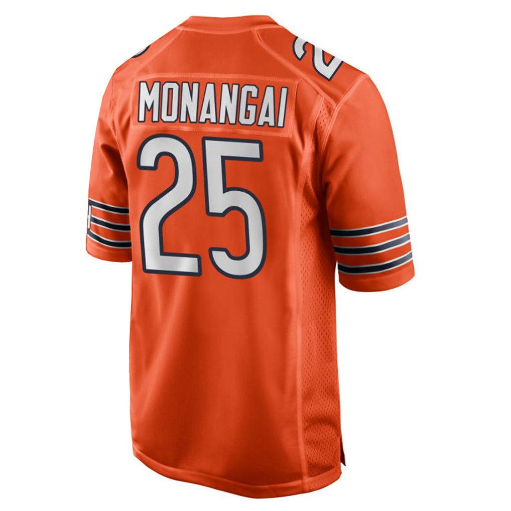 tocy C.Bears #25 Kyle Monangai Player Orange Home Game Stitched Jerseys