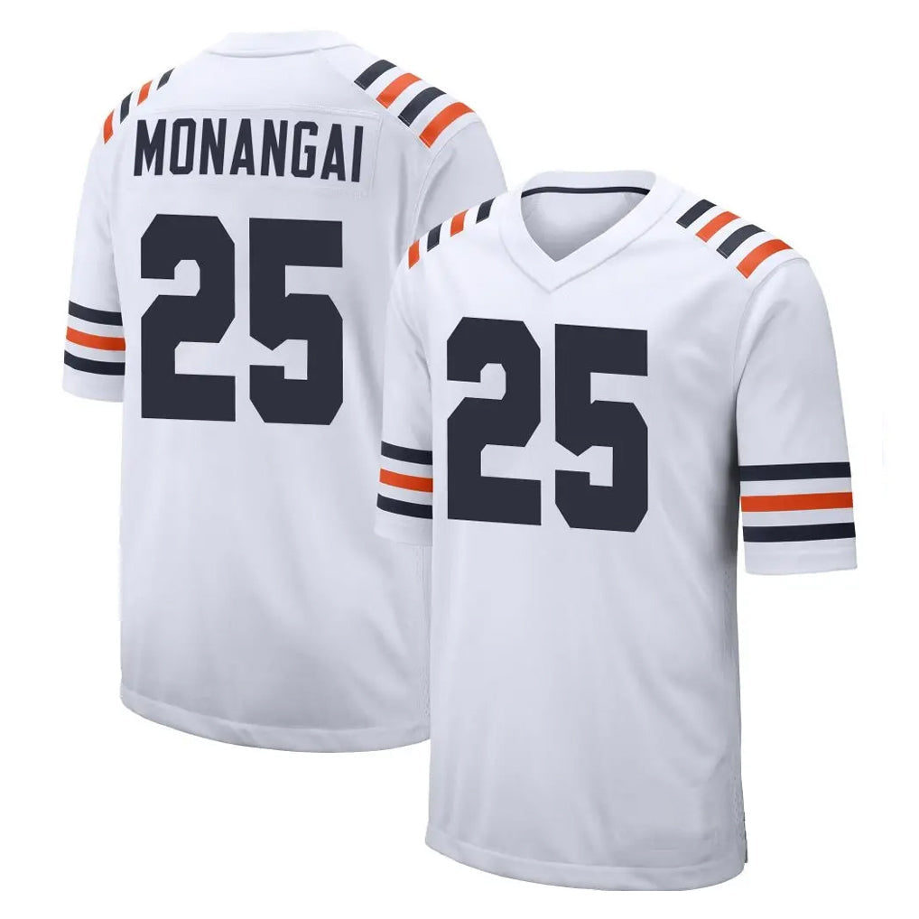 tocy C.Bears #25 Kyle Monangai Player White Classic Home Game Stitched Jerseys