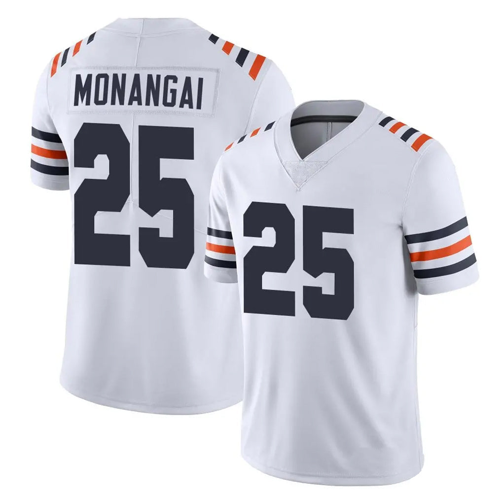 tocy C.Bears #25 Kyle Monangai Player White Classic Vapor Limited Home Game Stitched Jerseys