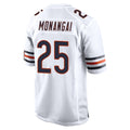 tocy C.Bears #25 Kyle Monangai Player White Home Game Stitched Jerseys