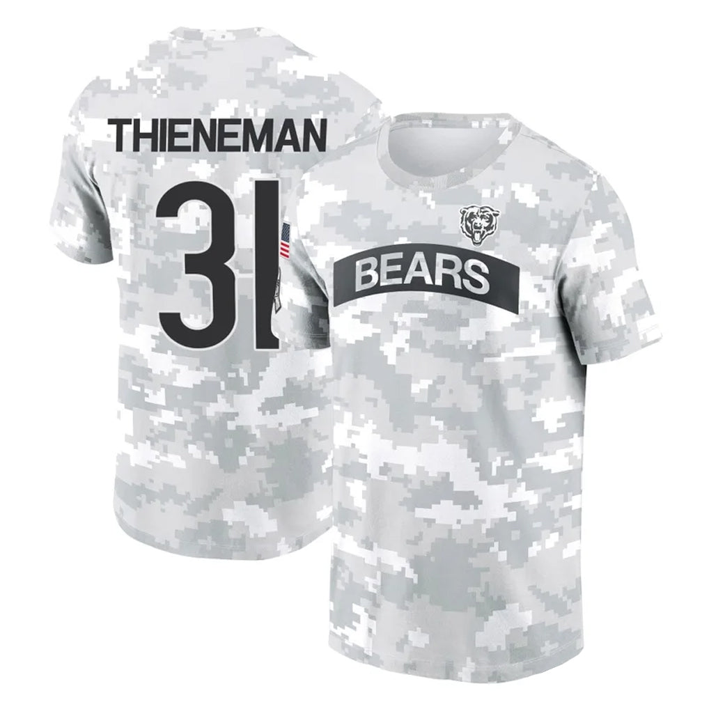 tocy C.Bears #31 Dillon Thieneman Player Arctic Camo Salute to Service Performance T-Shirt Limited Stitched Jerseys