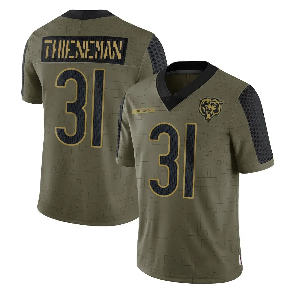 tocy C.Bears #31 Dillon Thieneman Player Olive Salute to Service Limited Stitched Jerseys