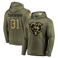tocy C.Bears #31 Dillon Thieneman Player Olive Salute to Service Pullover Hoodies Home Game Stitched Jerseys