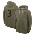 tocy C.Bears #31 Dillon Thieneman Player Olive Salute to Service Pullover Hoodies Limited Stitched Jerseys