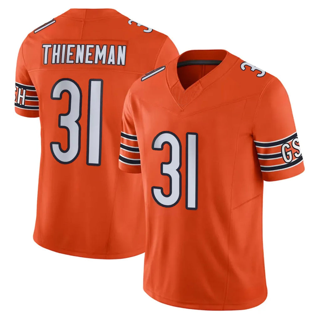 tocy C.Bears #31 Dillon Thieneman Player Orange Vapor F.U.S.E. Limited Home Game Stitched Jerseys