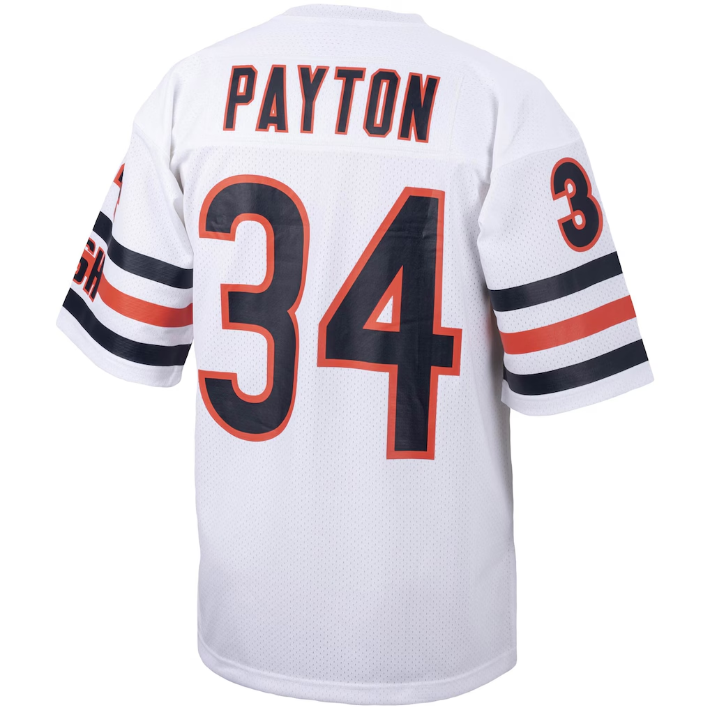 tocy C.Bears #34 Walter Payton Mitchell & Ness White Big & Tall 1985 Retired Player Replica Stitched Puhic Jersey