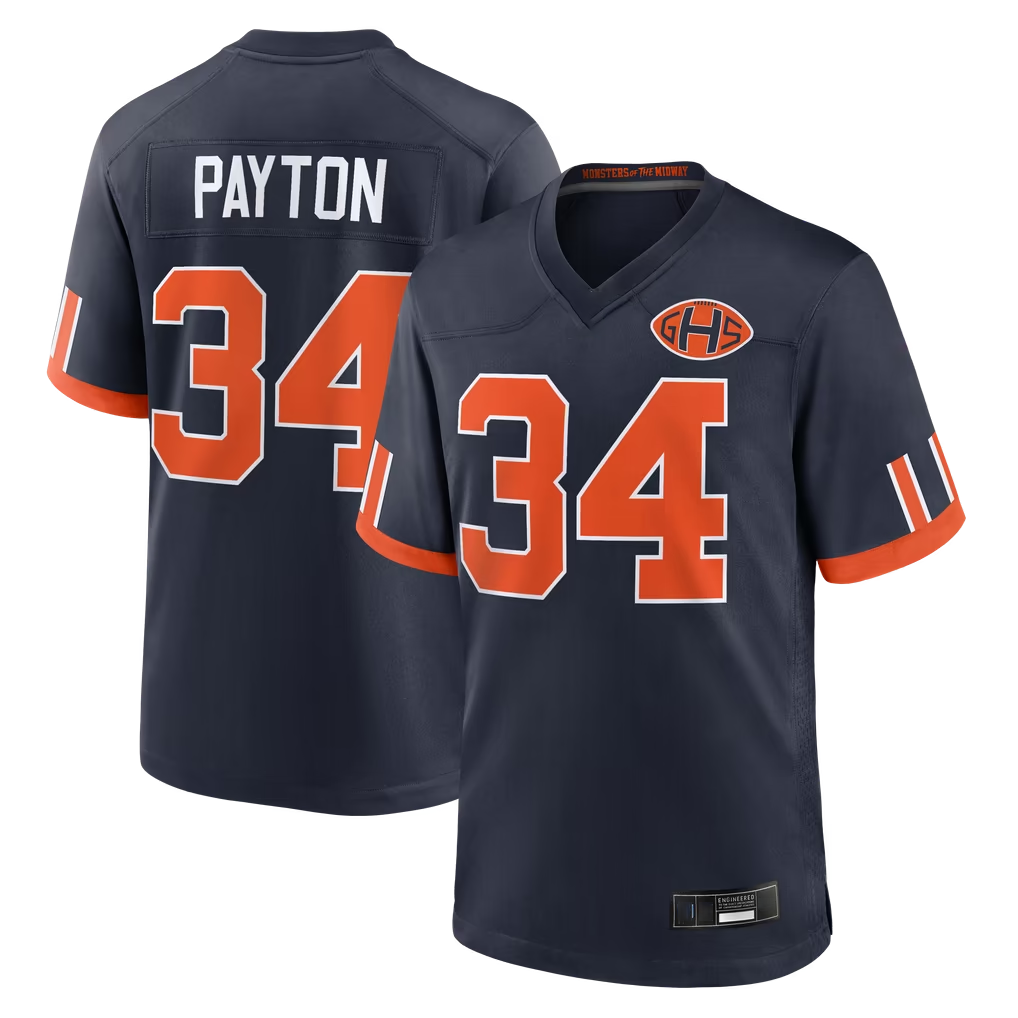 Tocy C.Bears #34 Walter Payton Navy 2026 Rivalries Collection Game Stitched Jerseys