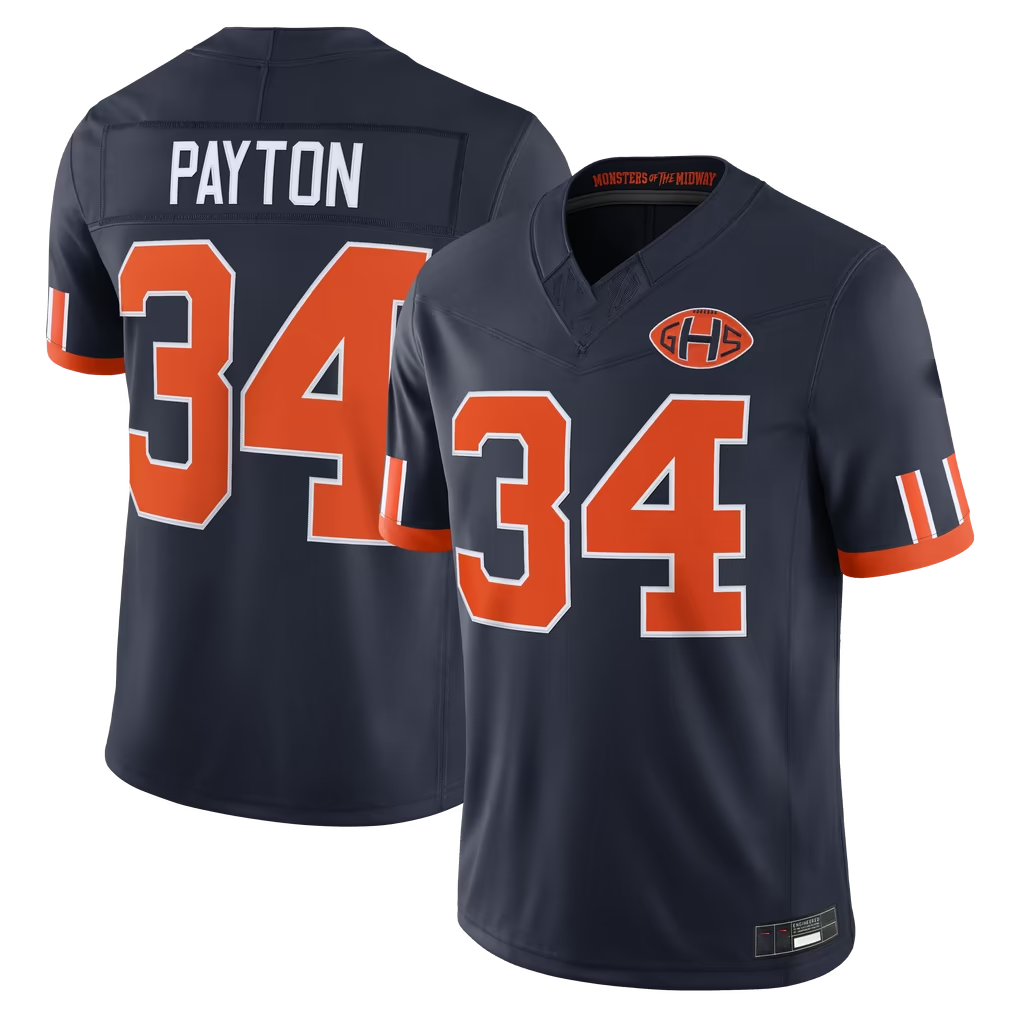 Tocy C.Bears #34 Walter Payton Navy 2026 Rivalries Collection Limited Stitched Jerseys