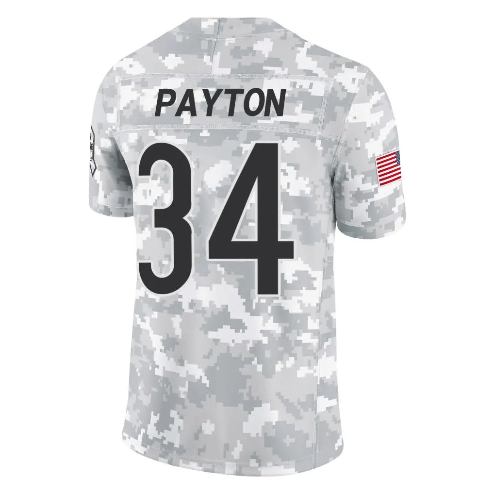 tocy C.Bears #34 Walter Payton Player Arctic Camo Salute to Service Limited Stitched Jerseys