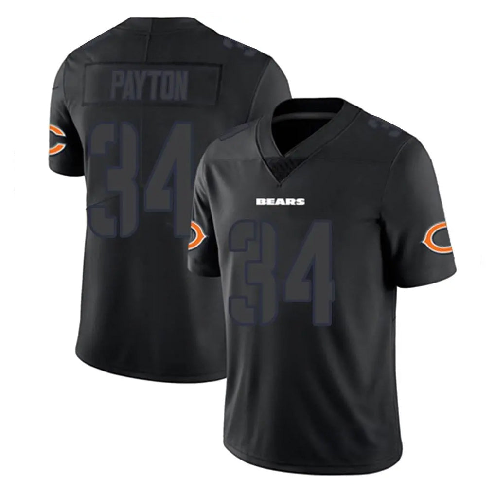 tocy C.Bears #34 Walter Payton Player Black Impact Limited Game Stitched Jerseys