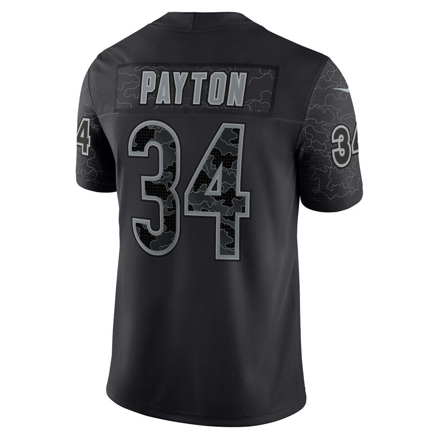 tocy C.Bears #34 Walter Payton Player Black RFLCTV Limited Game Stitched Jerseys