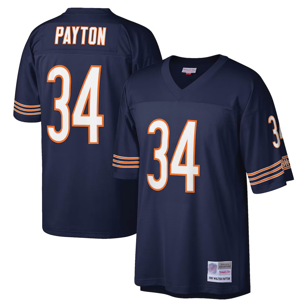 tocy C.Bears #34 Walter Payton Player Navy Mitchell & Ness Legacy Replica Stitched Jerseys