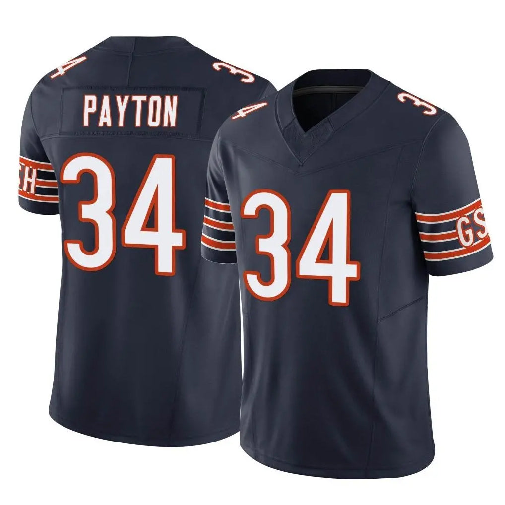 tocy C.Bears #34 Walter Payton Player Navy Vapor F.U.S.E. Limited Home Game Stitched Jerseys