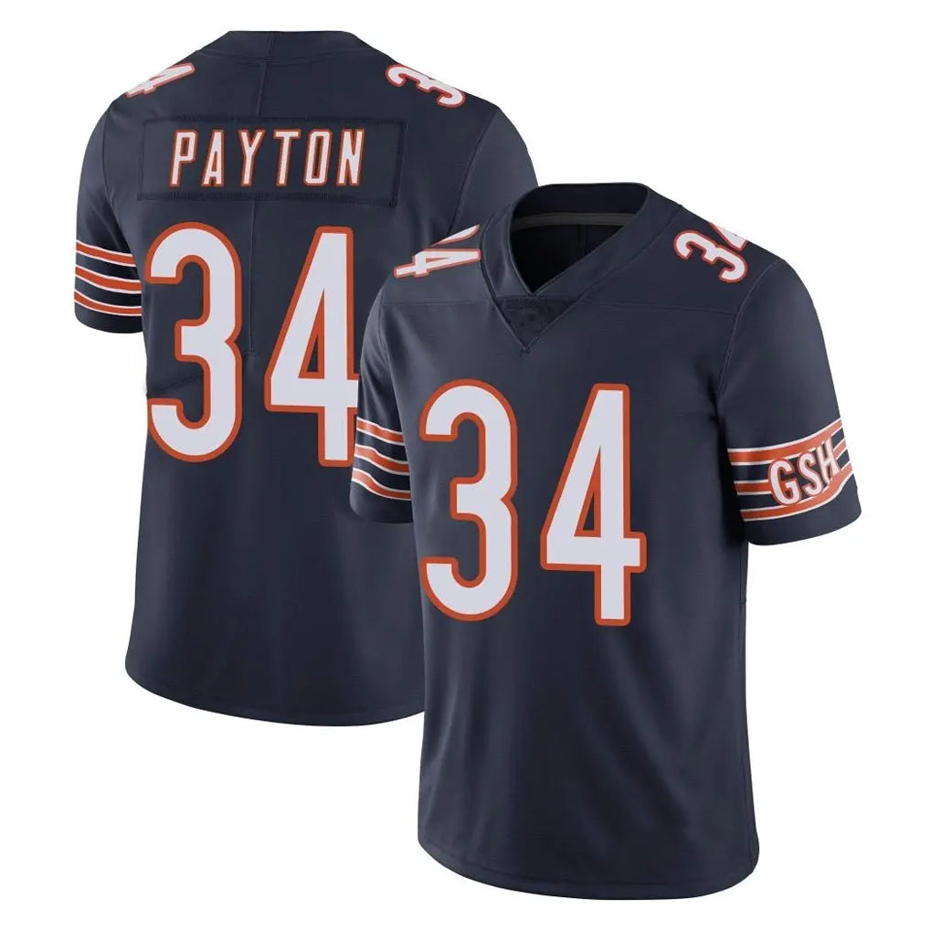 tocy C.Bears #34 Walter Payton Player Navy Vapor Untouchable Limited Home Game Stitched Jerseys