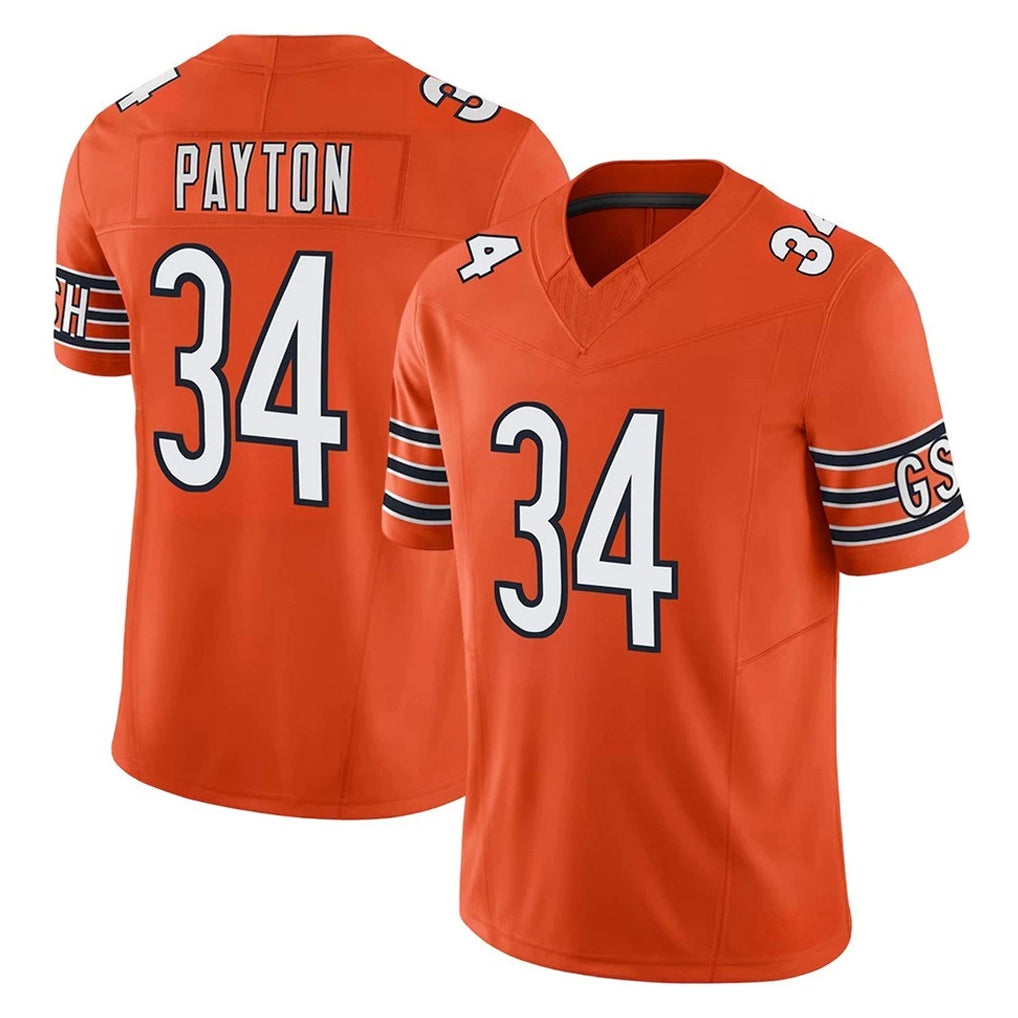 tocy C.Bears #34 Walter Payton Player Orange Vapor F.U.S.E. Limited Home Game Stitched Jerseys