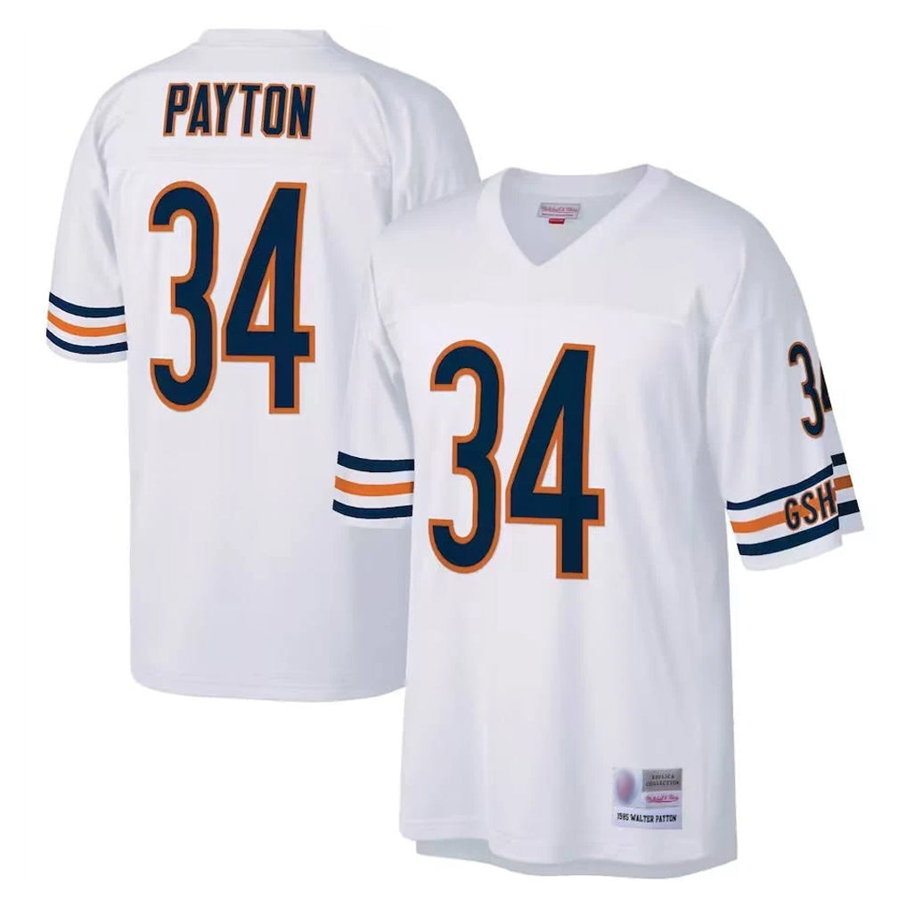 tocy C.Bears #34 Walter Payton Player White 1985 Walter Payton Mitchell & Ness Throwback Retired Stitched Jerseys