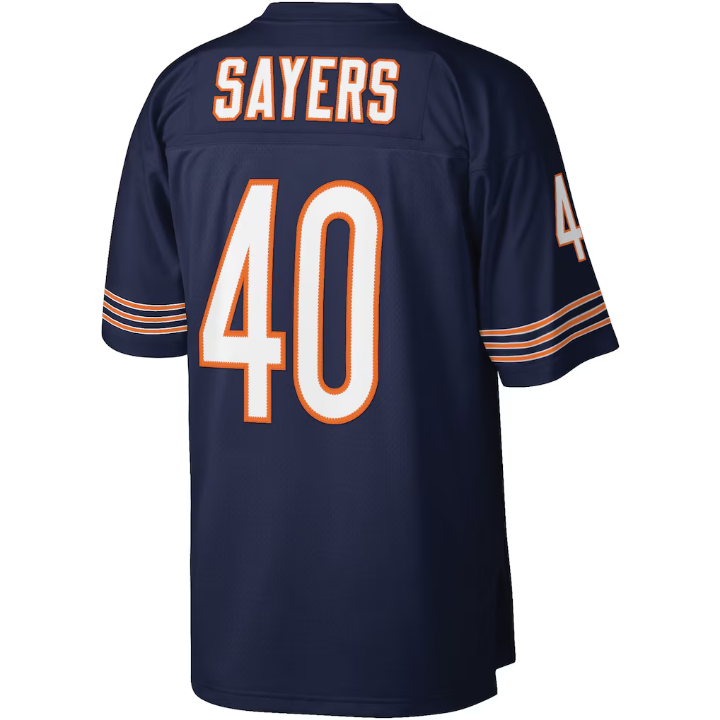tocy C.Bears #40 Gale Sayers Mitchell & Ness Navy Legacy Replica Jersey