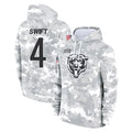 tocy C.Bears #4 D'Andre Swift Player Arctic Camo Salute to Service Pullover Hoodies Limited Stitched Jerseys