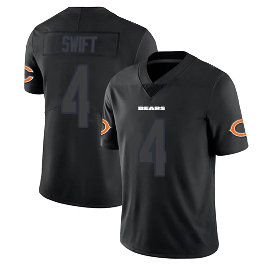 tocy C.Bears #4 D'Andre Swift Player Black Impact Limited Game Stitched Jerseys