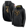 tocy C.Bears #4 D'Andre Swift Player Black Salute to Service Pullover Hoodies Limited Stitched Jerseys