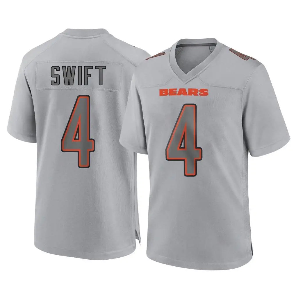 tocy C.Bears #4 D'Andre Swift Player Gray Atmosphere Fashion Game Stitched Jerseys