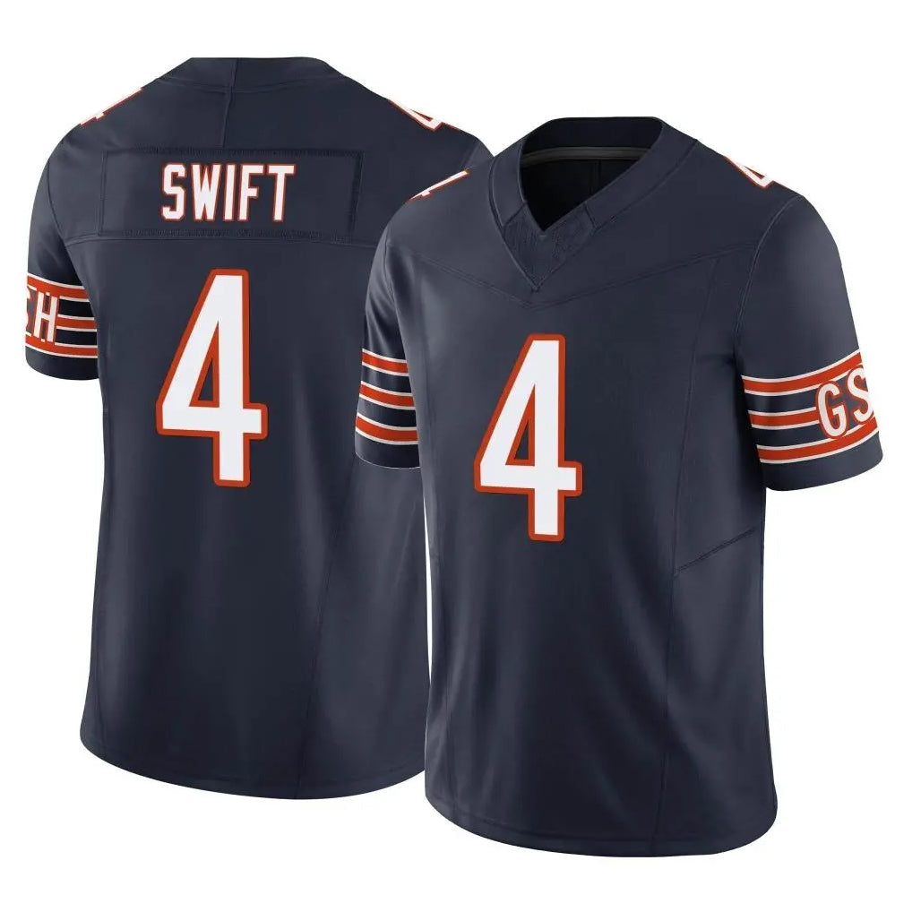 tocy C.Bears #4 D'Andre Swift Player Navy Vapor F.U.S.E. Limited Home Game Stitched Jerseys