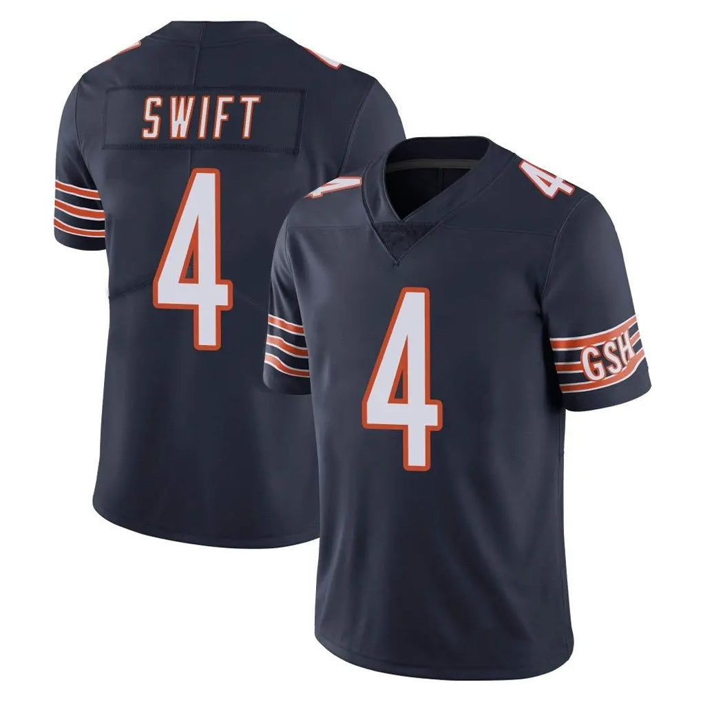 tocy C.Bears #4 D'Andre Swift Player Navy Vapor Untouchable Limited Home Game Stitched Jerseys
