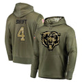 tocy C.Bears #4 D'Andre Swift Player Olive Salute to Service Pullover Hoodies Home Game Stitched Jerseys
