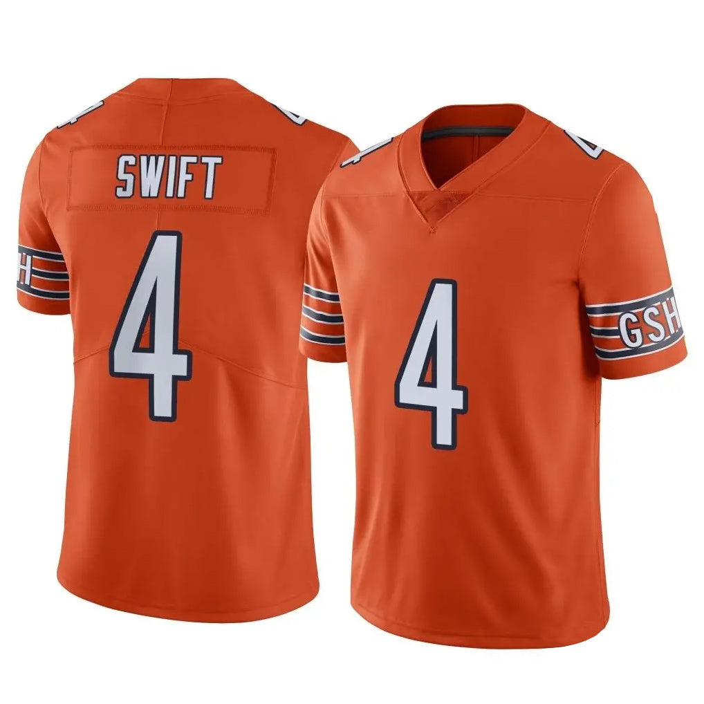 tocy C.Bears #4 D'Andre Swift Player Orange Alternate Vapor Limited Home Game Stitched Jerseys