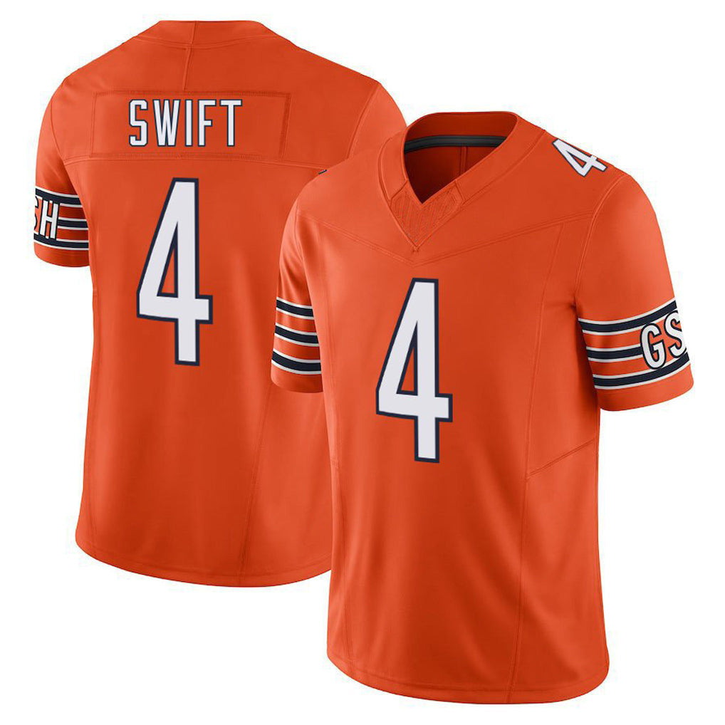 tocy C.Bears #4 D'Andre Swift Player Orange Vapor F.U.S.E. Limited Home Game Stitched Jerseys
