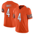 tocy C.Bears #4 D'Andre Swift Player Orange Vapor F.U.S.E. Limited Home Game Stitched Jerseys