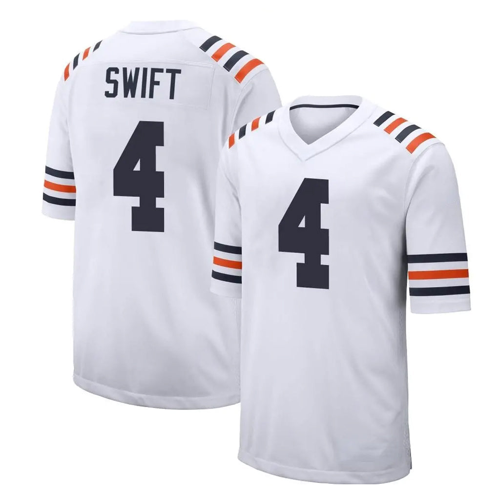 tocy C.Bears #4 D'Andre Swift Player White Classic Home Game Stitched Jerseys