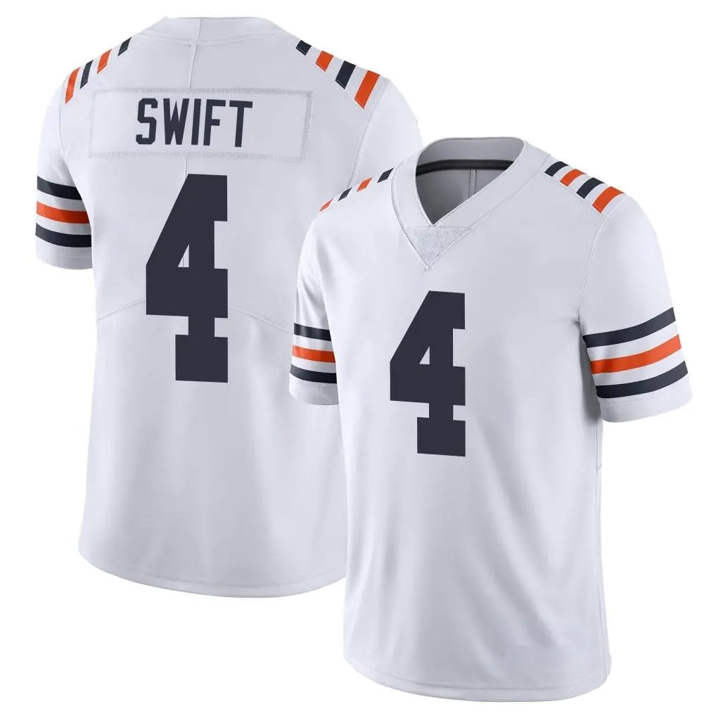 tocy C.Bears #4 D'Andre Swift Player White Classic Vapor Limited Home Game Stitched Jerseys