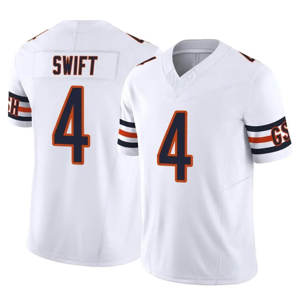 tocy C.Bears #4 D'Andre Swift Player White Vapor F.U.S.E. Limited Home Game Stitched Jerseys