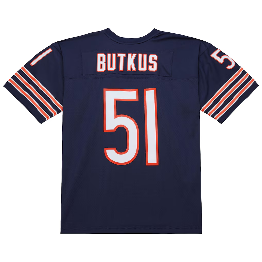 tocy C.Bears #51 Dick Butkus Mitchell & Ness Navy Legacy Replica Stitched Puhic Jersey