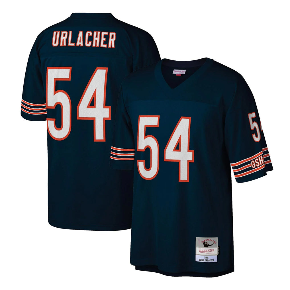 tocy C.Bears #54 Brian Urlacher Player Navy Mitchell & Ness Legacy Replica Stitched Jerseys