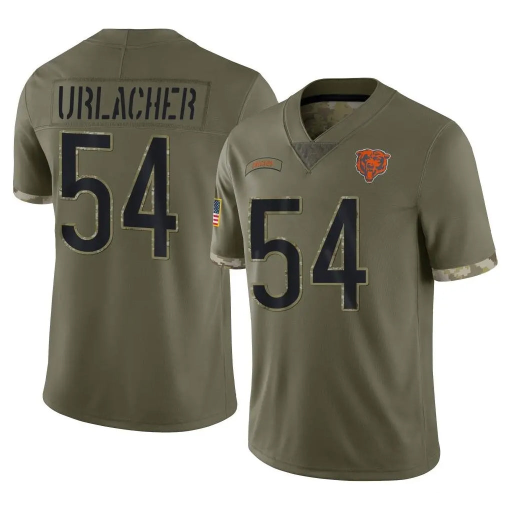 tocy C.Bears #54 Brian Urlacher Player Olive Salute to Service Limited Game Stitched Jerseys