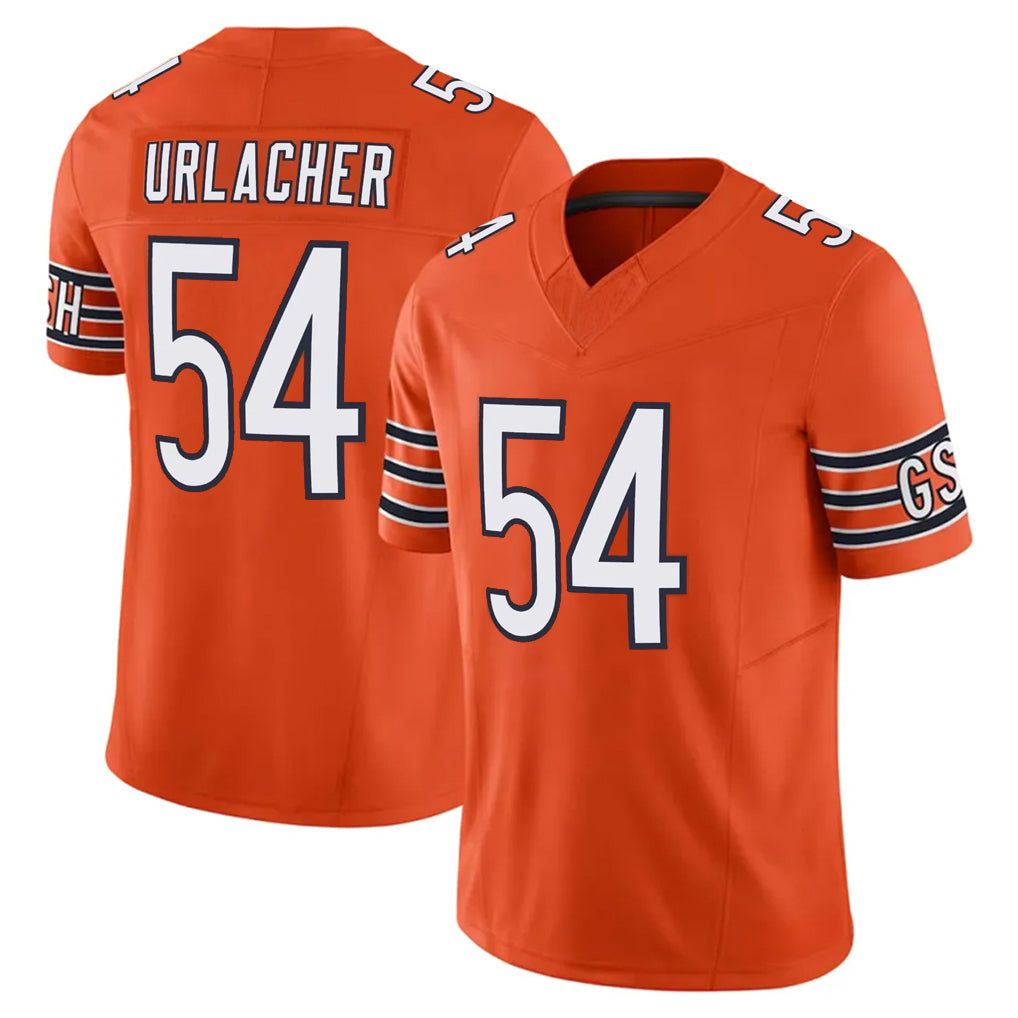 tocy C.Bears #54 Brian Urlacher Player Orange Vapor F.U.S.E. Limited Home Game Stitched Jerseys