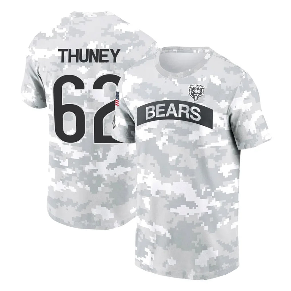 tocy C.Bears #62 Joe Thuney Player Arctic Camo Salute to Service Performance T-Shirt Limited Stitched Jerseys