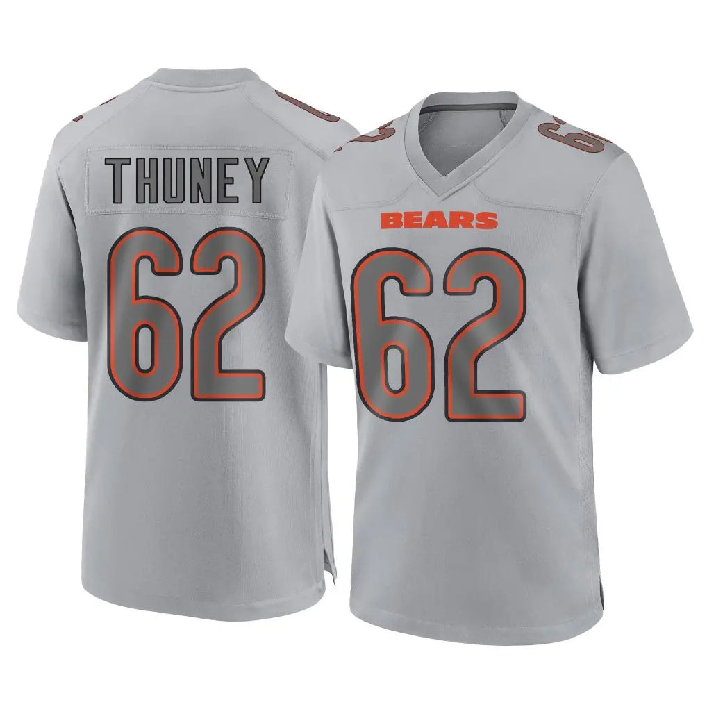 tocy C.Bears #62 Joe Thuney Player Gray Atmosphere Fashion Game Stitched Jerseys
