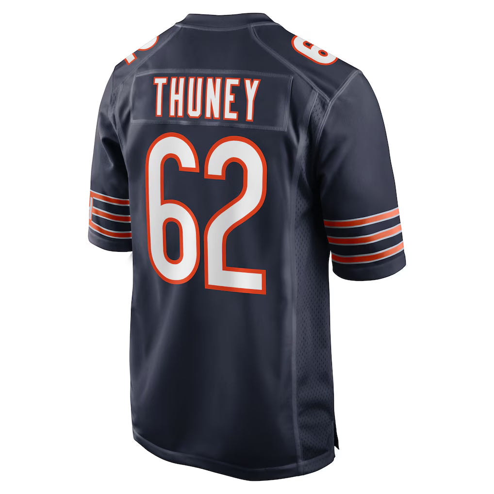 tocy C.Bears #62 Joe Thuney Player Navy Home Game Stitched Jerseys