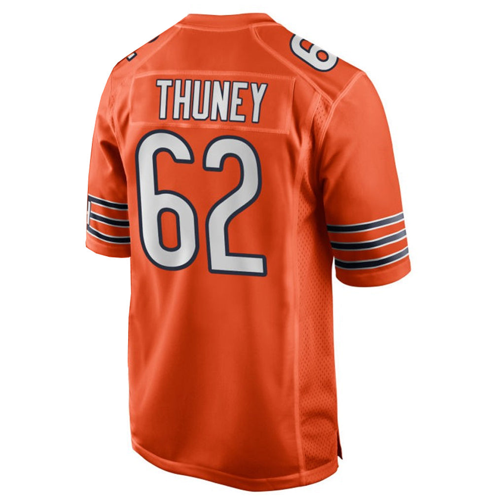 tocy C.Bears #62 Joe Thuney Player Orange Home Game Stitched Jerseys