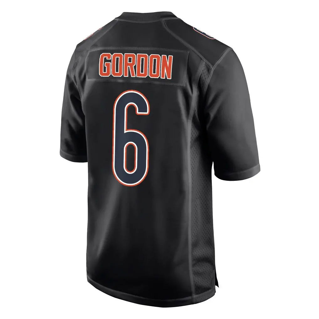 tocy C.Bears #6 Kyler Gordon Player Carbon Black Fashion Game Stitched Jerseys